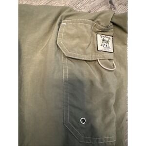 Vintage Classic 80's Style BIG DOG Lined Swim Trunks w/Pockets Olive‎ Grn SZ 2XL